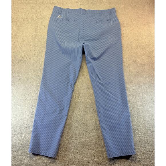Adidas Climalite Golf Pants Men 36x32 Blue Checkered Stretch Golfing Performance - Picture 2 of 9